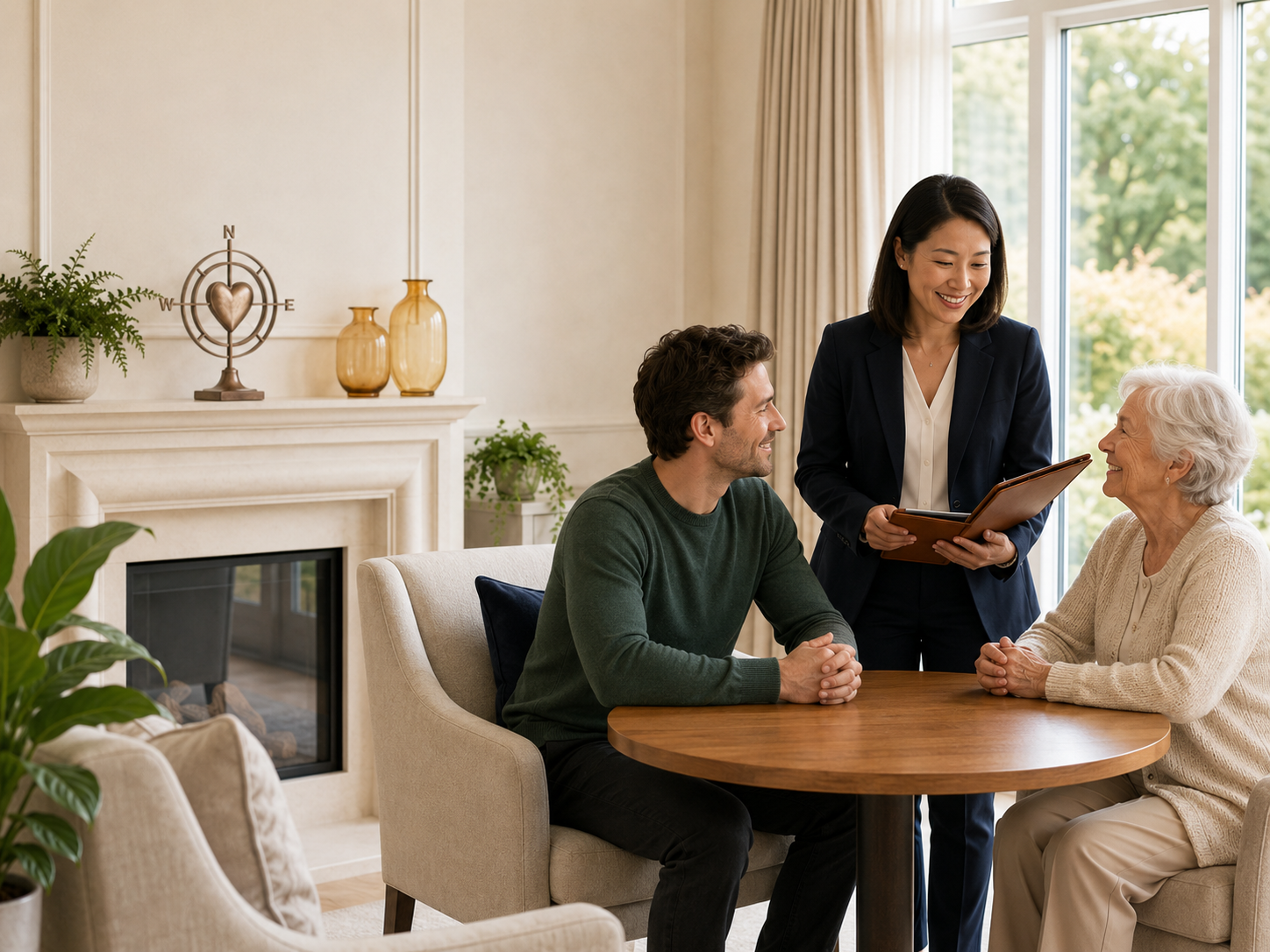 A trusted senior living advisor guiding a family