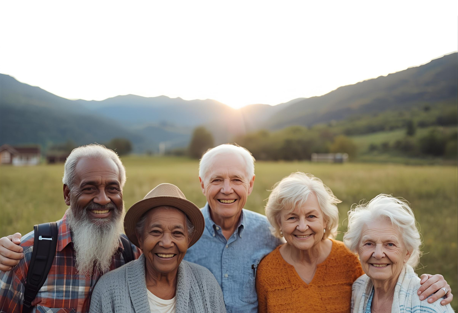 Warm family-centered senior living moment